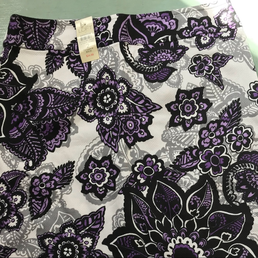 NWT size 2 Loft skirt -  beautiful purple!